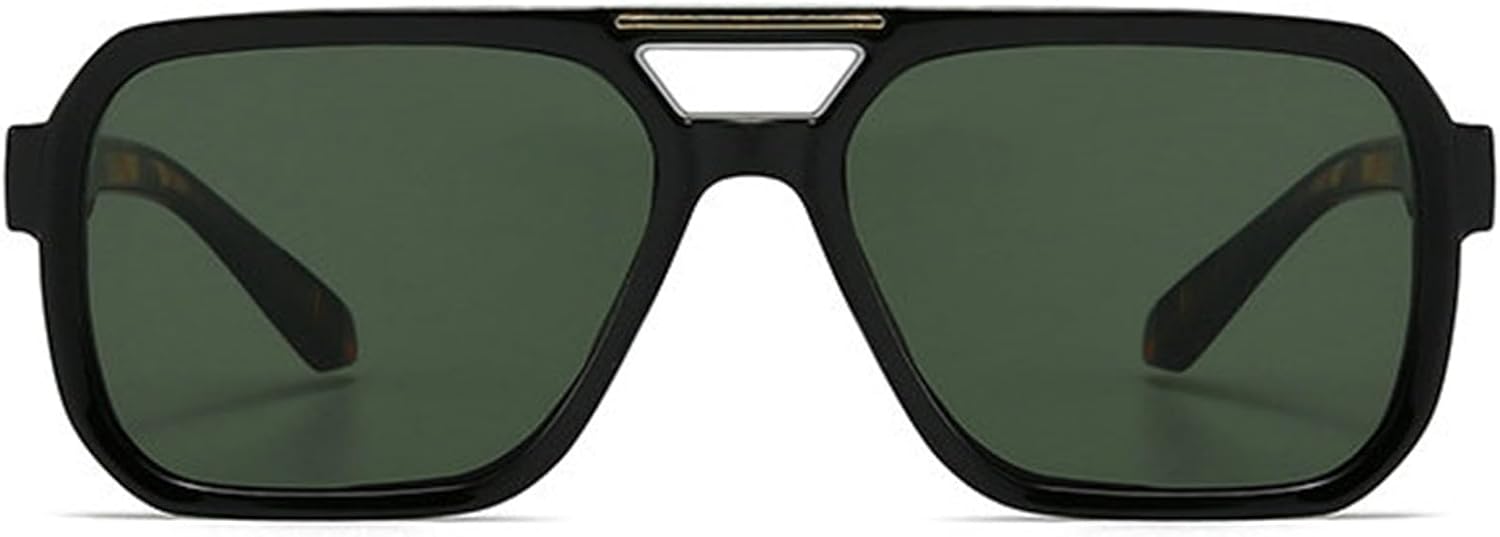 

Солнцезащитные очки Willochra Luxury Oversized Pilot для женщин и мужчин, популярные винтажные, с двойной перемычкой, квадратной формы, защита от УФ-излучения UV400, C5