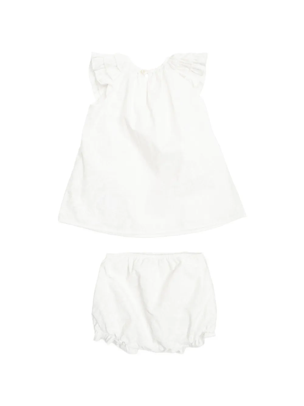 Комплект с цветочным платьем с оборками Versace Kids, белый — фото 2