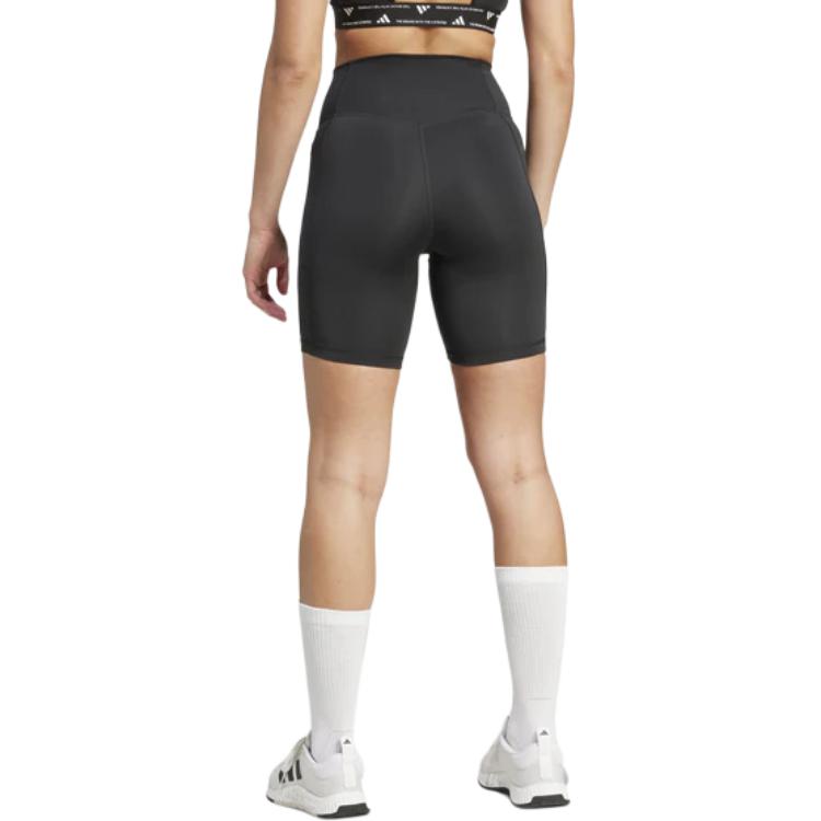 С AdiClub Optimé Essentials Stash Pocket 7-дюймовые шорты-леггинсы Adidas, черный — фото 3