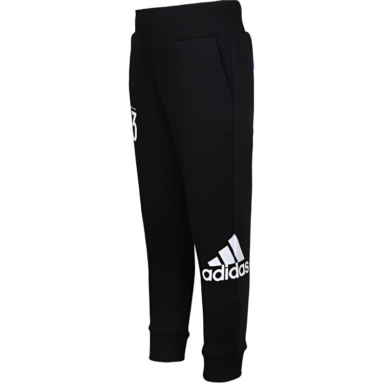 Вязаные спортивные брюки черные детские Adidas — фото 4