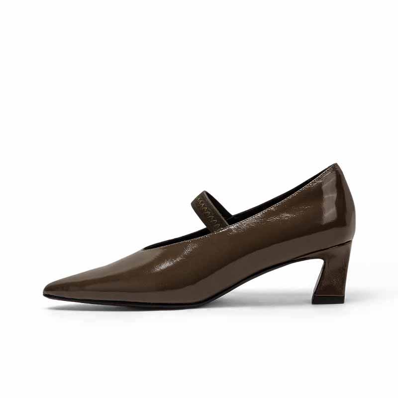 SHOEMAKER QUEEN Женские туфли Мэри Джейн на массивном каблуке в дымчато-зелёном цвете, цвет Smoke Green