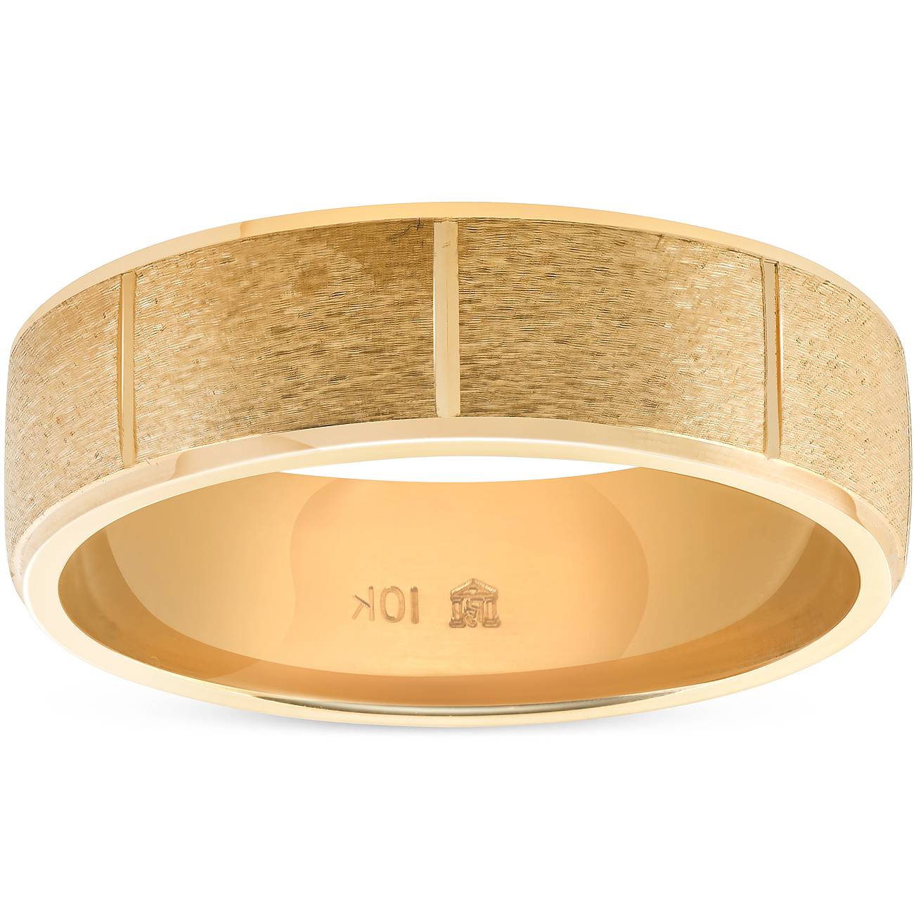 

Обручальное кольцо 6 мм, матовое, желтое золото 10 карат, размер на выбор Pompeii2, 10K Yellow Gold