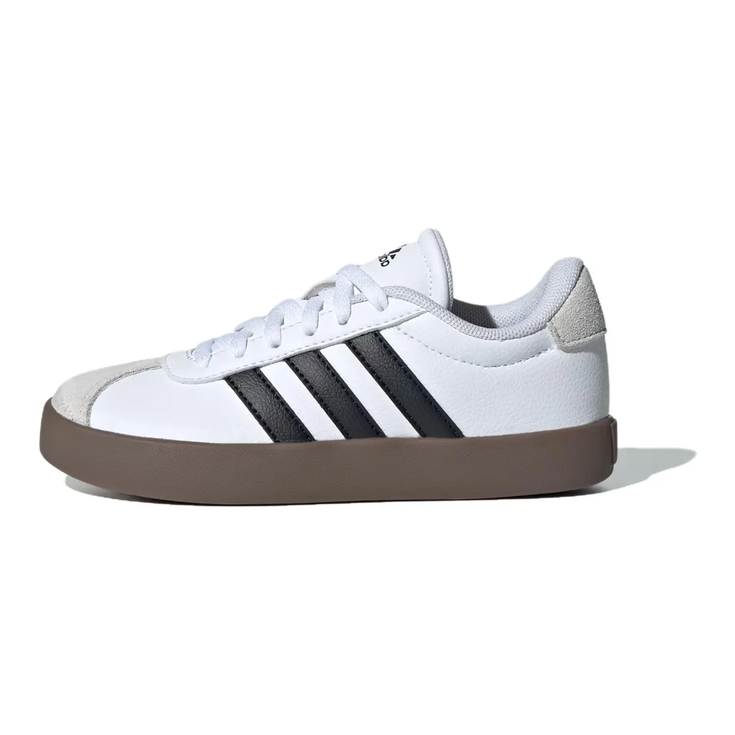 

VL Court 3.0 K «Белая черная резинка» Adidas, белый/черный