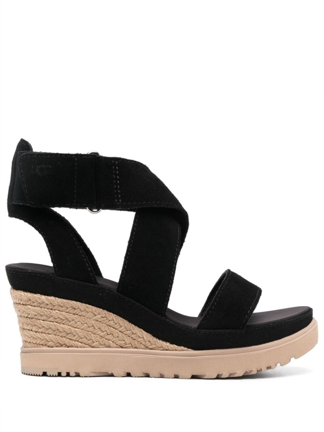 

UGG босоножки Ileana Ankle 75 на танкетке, черный