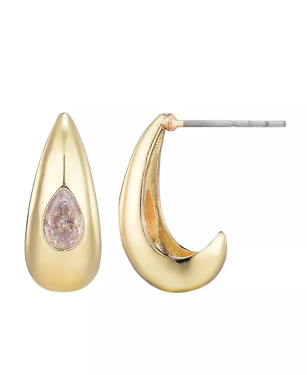 

Серьги-Гвоздики с позолоченными кристаллами в форме груши и каплевидной формы Adornia, gold