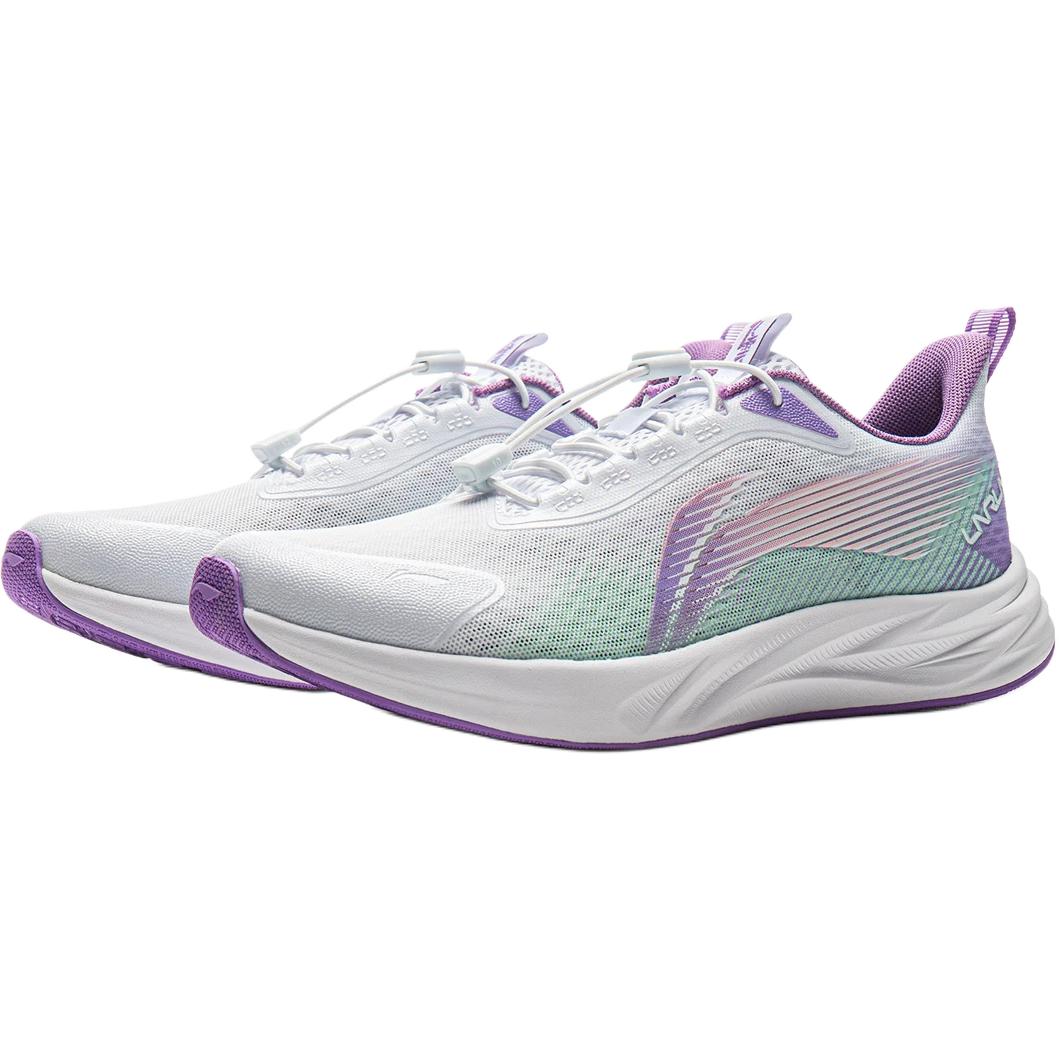 Кроссовки для бега Feiyun 2 V3 с амортизацией Rebound, дышащие, низкие, для детей и подростков LINING YOUNG, белый/зеленый — фото 3