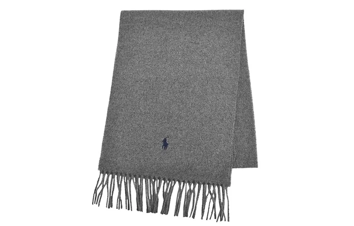 

Polo Ralph Lauren Переработанный шерстяной вязаный шарф унисекс серый, Gray