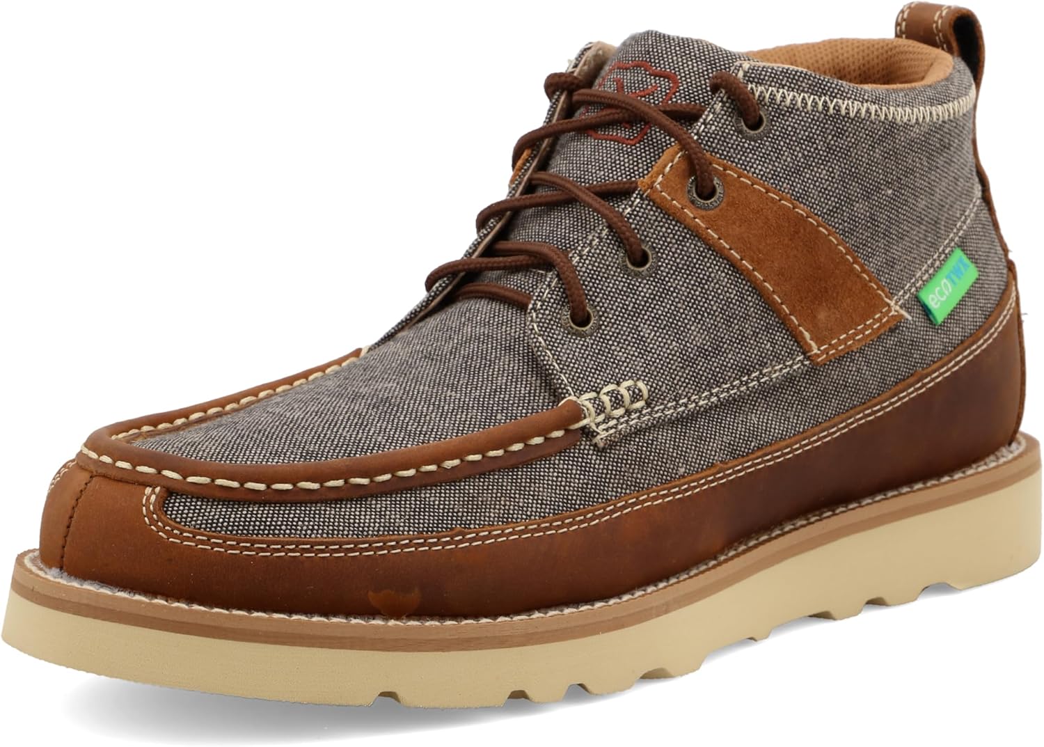 

Мужские повседневные кроссовки Twisted X на танкетке высотой 10 см, на шнуровке, из экологичного материала, с мокасиновым носком TWX, коричневый