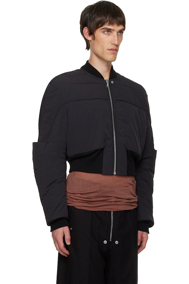 Куртка-Бомбер с поясом, усеянная символикой Конкордиан Rick Owens, черный — фото 2