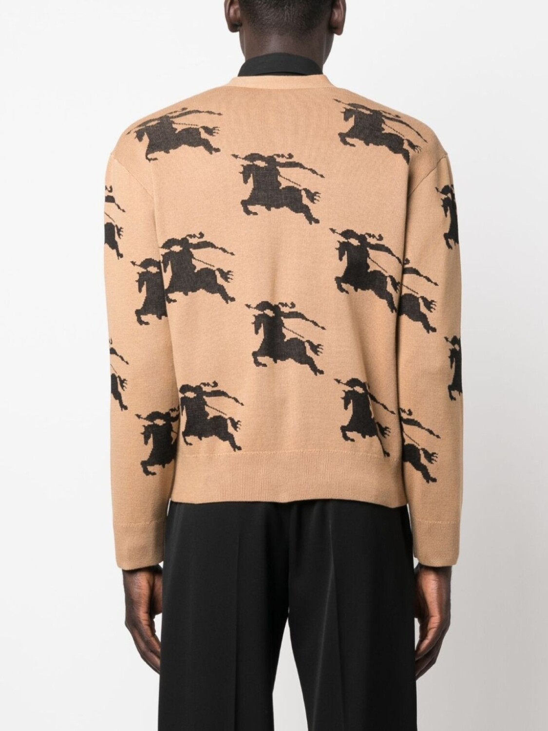 Кардиган Burberry EKD Cotton Silk, с вышивкой, бежевый — фото 4