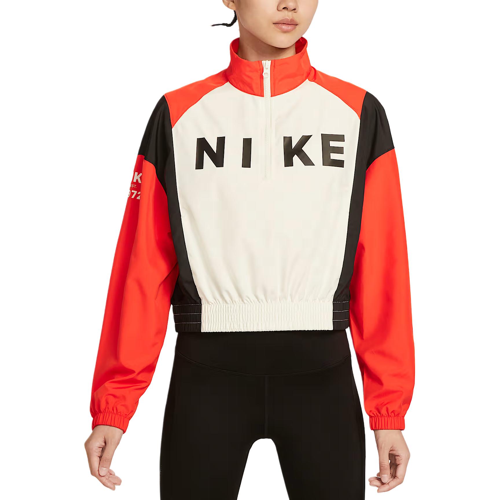 Nike Спортивная куртка женская парусная бело-красно-черная, Sail White/Passion Red/Black — фото 4