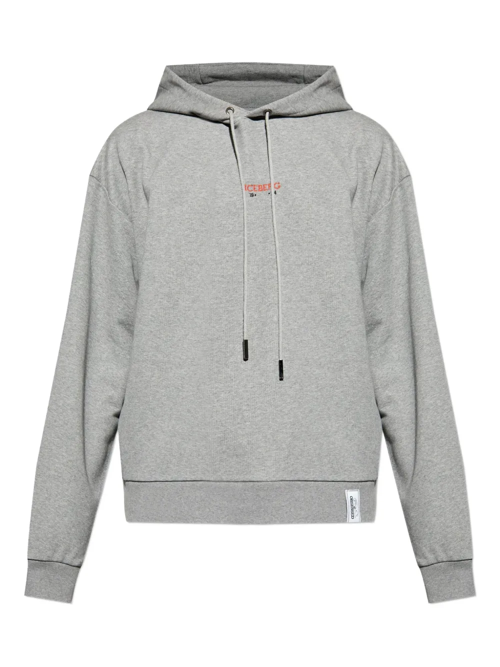 

Худи с графичным принтом и кулиской Iceberg, серый