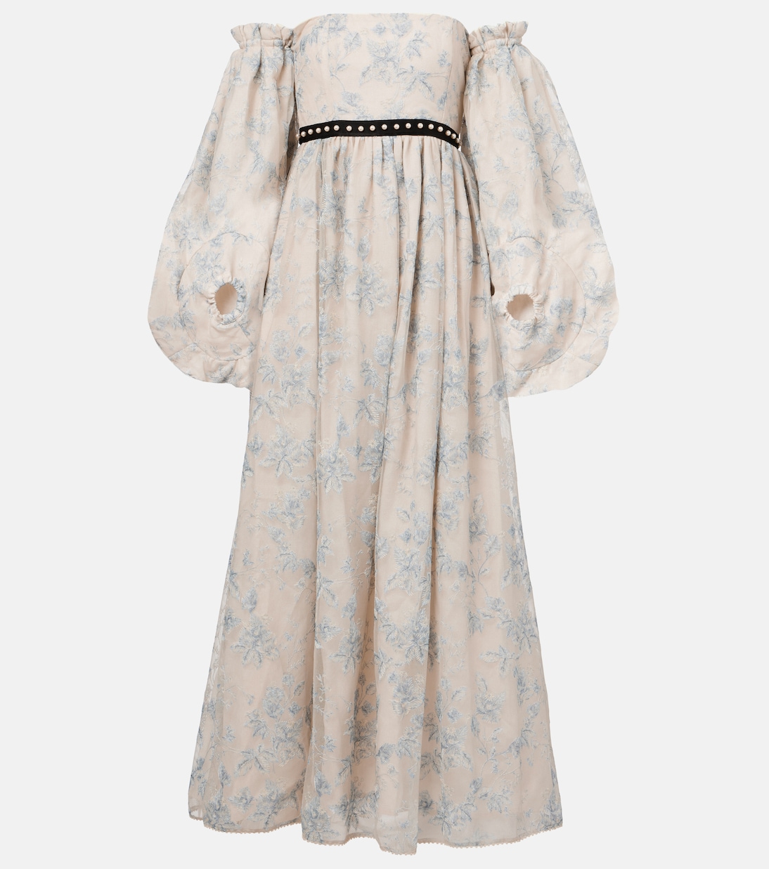 

Платье макси Alheli с рукавами-фонариками и цветочным принтом Agua by Agua Bendita, Bougainvillea