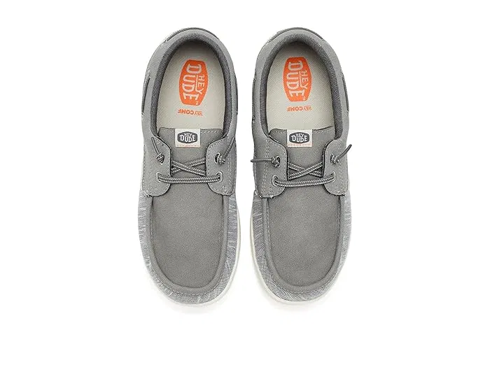 Кроссовки Wells Classic Hey Dude Kids, Light Grey — фото 3