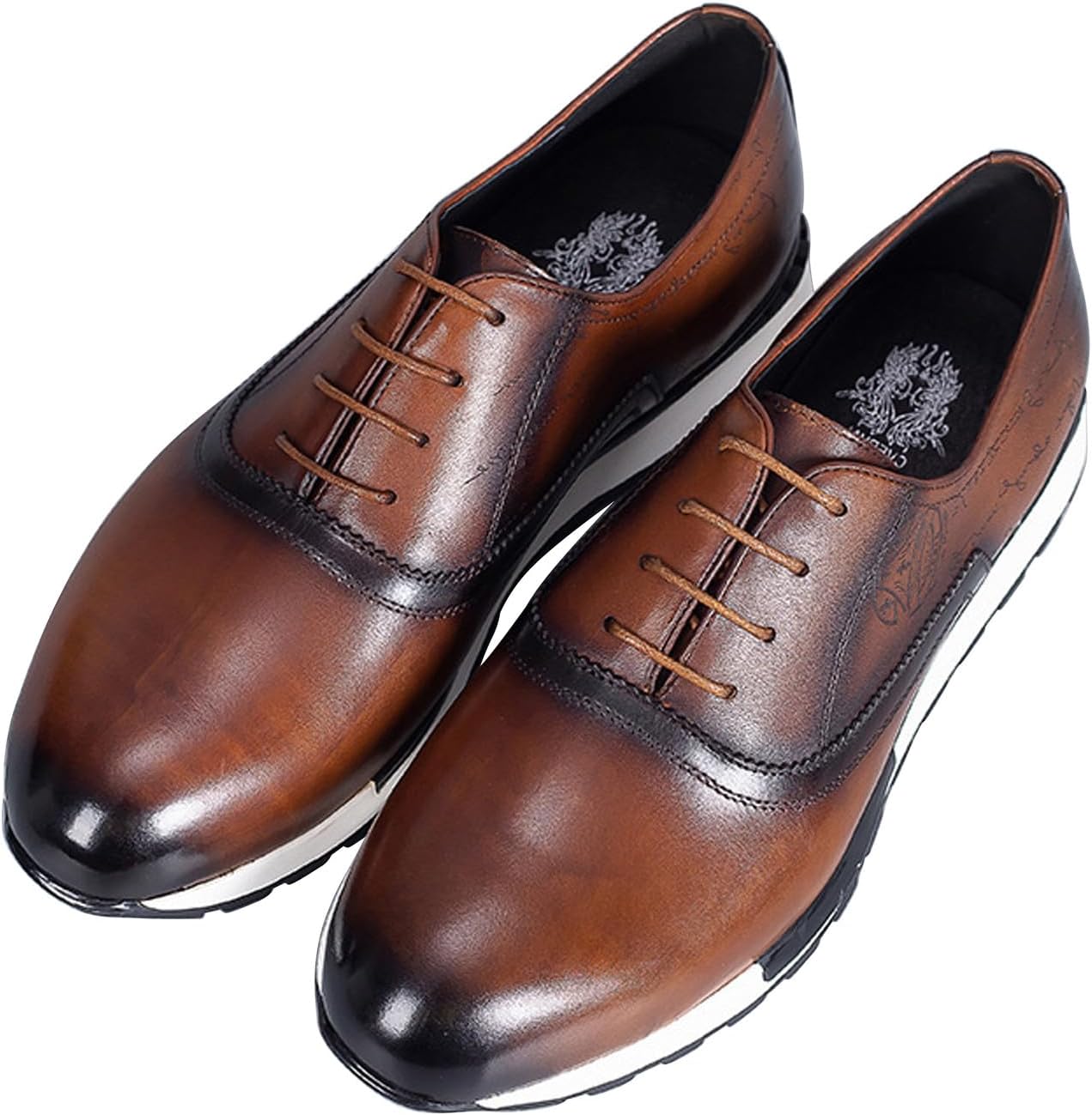 

Мужские туфли Santimon из натуральной кожи с крыльями-оксфорда - модные классические броги для делового и официального стиля, для свадьбы и офиса, коричневый