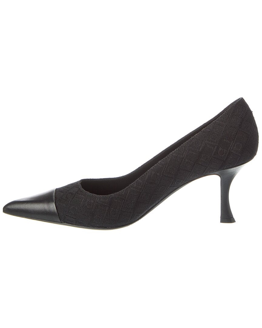 Туфли-лодочки Ferragamo Marty из жаккарда и кожи Salvatore Ferragamo, черный — фото 2