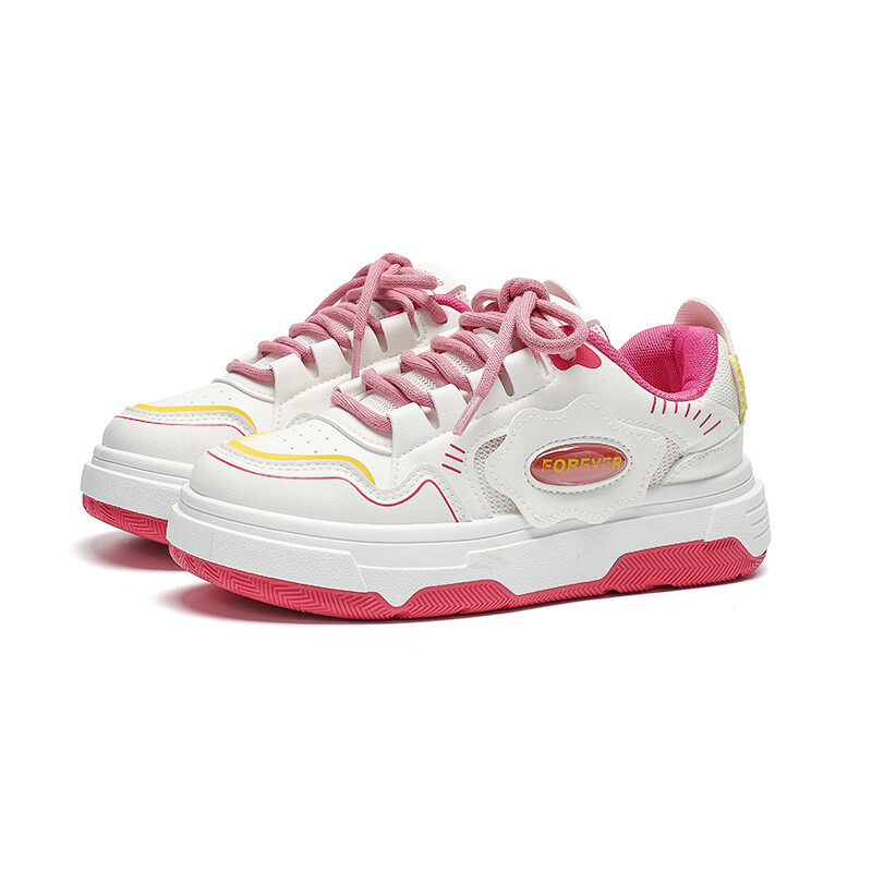 

Кроссовки Forever 21 Skateboarding Shoes Women's Low-top, белый/красный