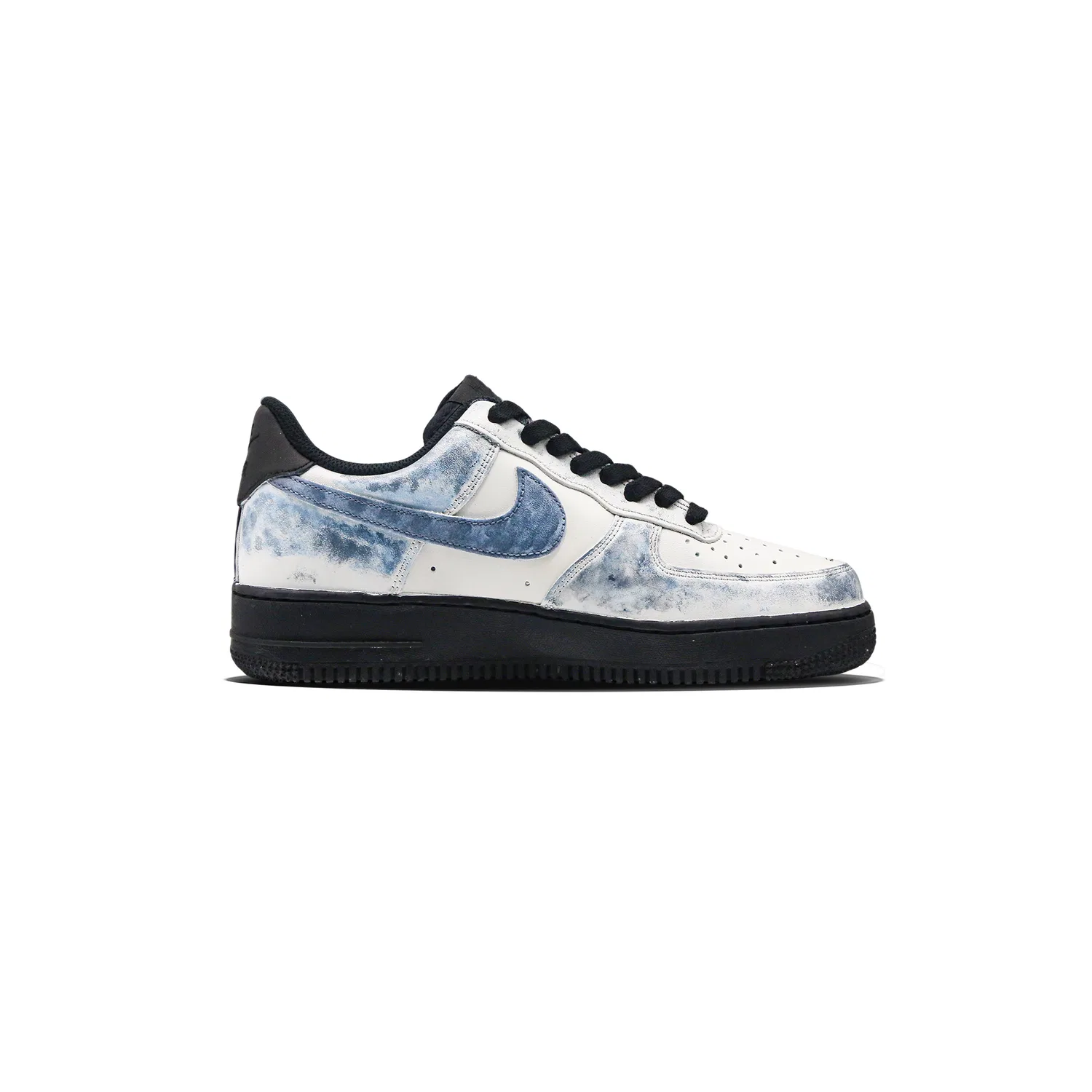 Кроссовки Air Force 1 Faded Lce Synthetic Leather, Leather Low top Kids' Skateboarding Shoes White Blue для подростков Nike, Light Blue — фото 3