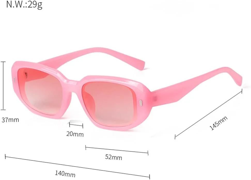 

Модные разноцветные розовые прямоугольные солнцезащитные очки для женщин, роскошные винтажные солнцезащитные очки с заклепками для мужчин HVTVTLA, C8 Light Brown