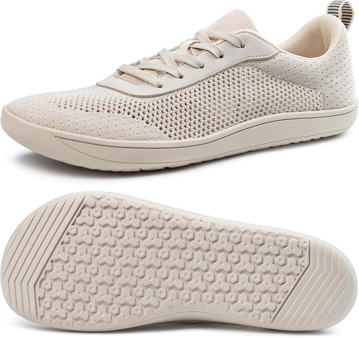 

Мужские кроссовки Flexwin с широкой пяткой, минималистичные босоножки, повседневные дышащие мягкие кроссовки с нулевым перепадом, бежевый