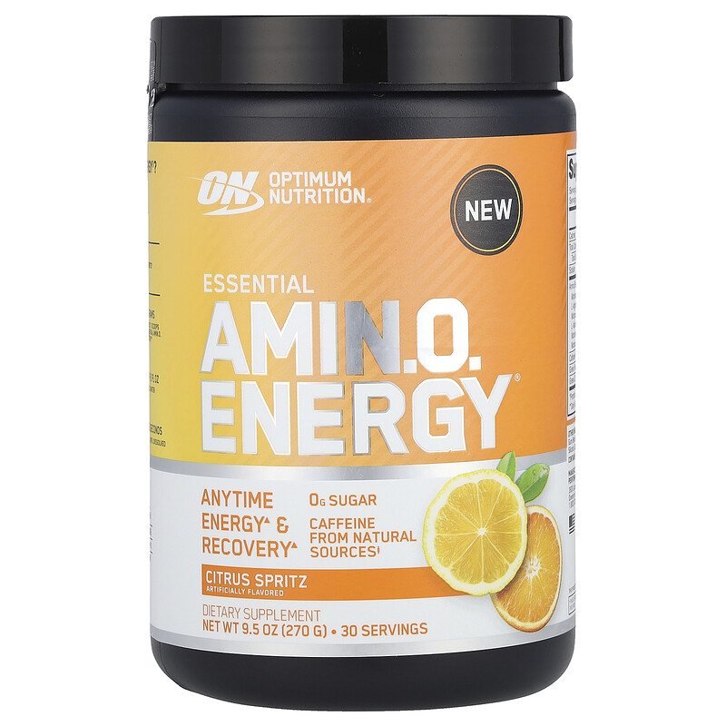 

Optimum Nutrition, Essential Amin.o. Energy, Citrus Spritz, 9.5 oz (270 g)