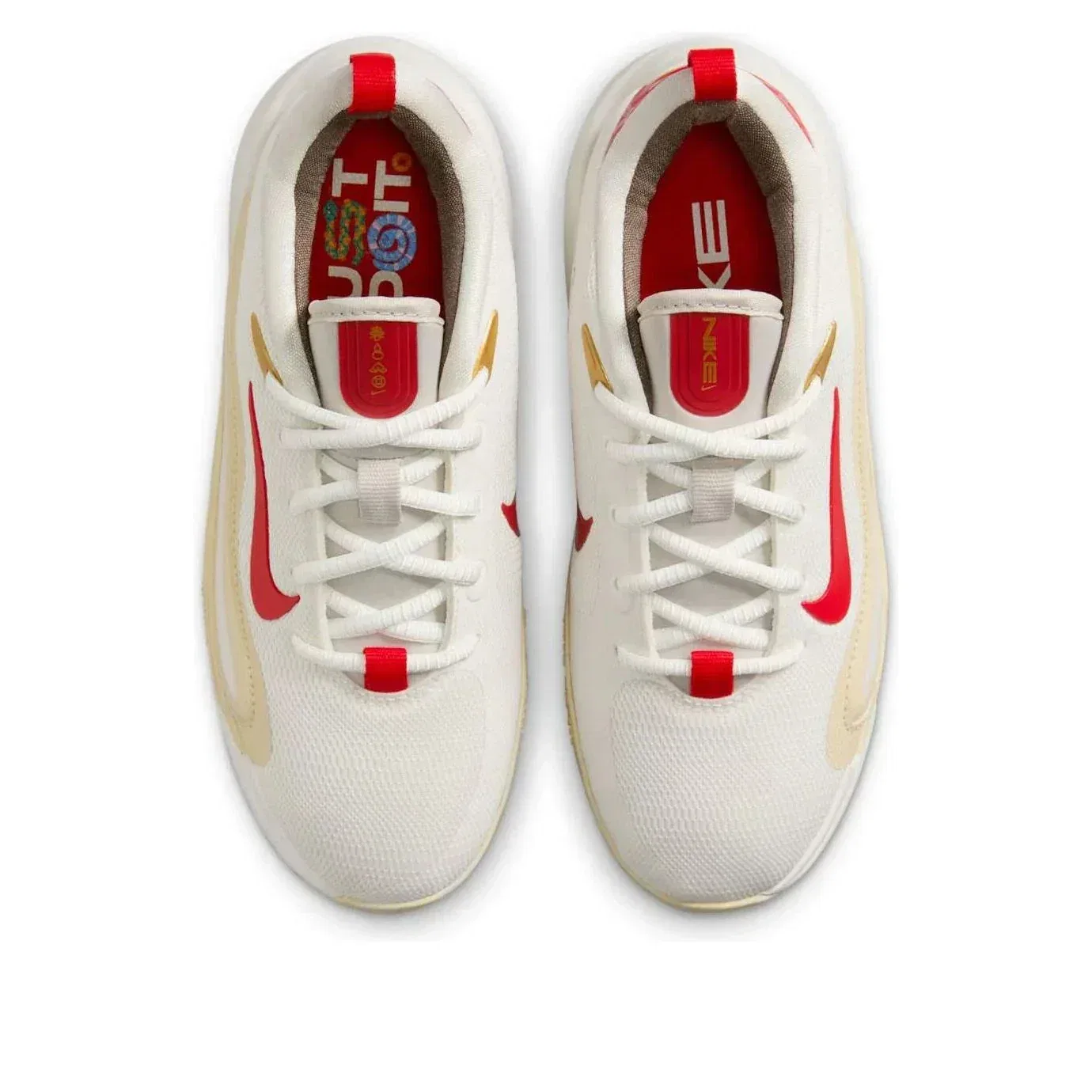 Детские баскетбольные кроссовки Nike IsoFly Year Of The Snake HV6002 - бежевые, ZAP1803 — фото 4