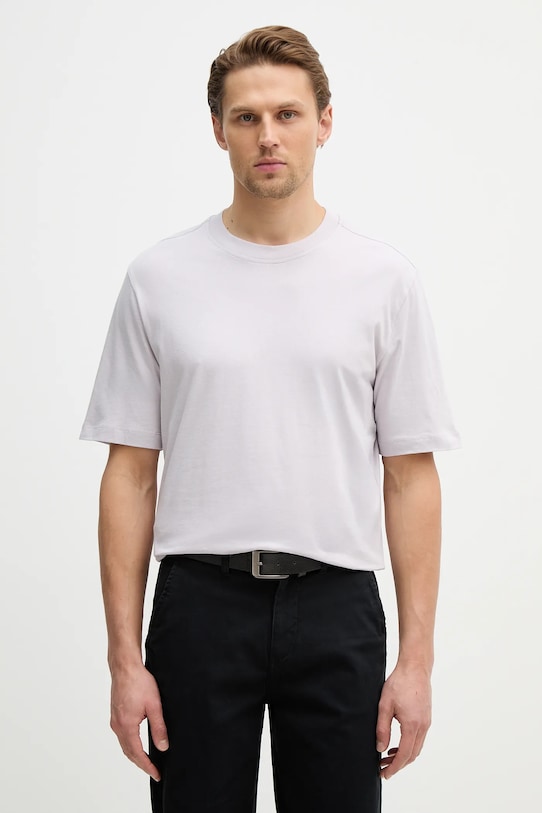 

Хлопковая футболка Sisley, фиолетовый