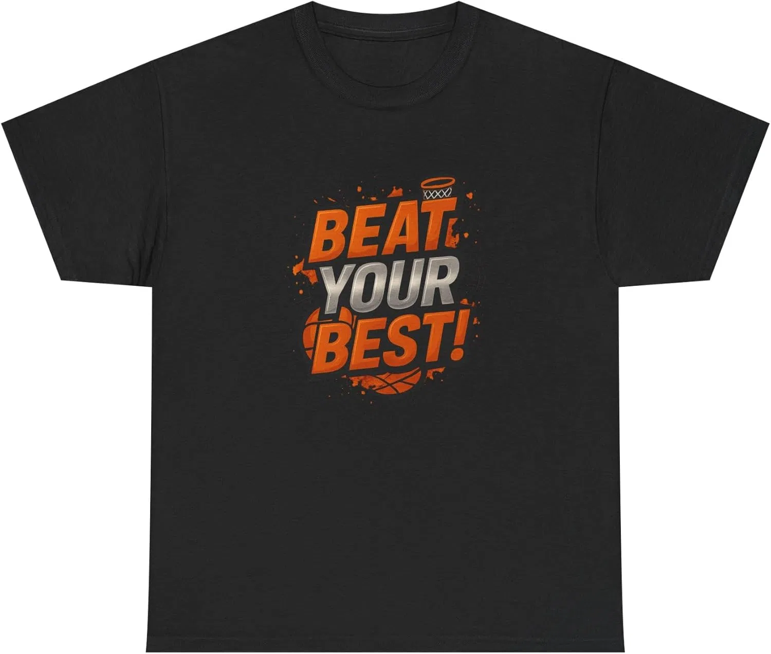 Футболка унисекс Heavy Cotton, BEAT YOUR BEST!, черный