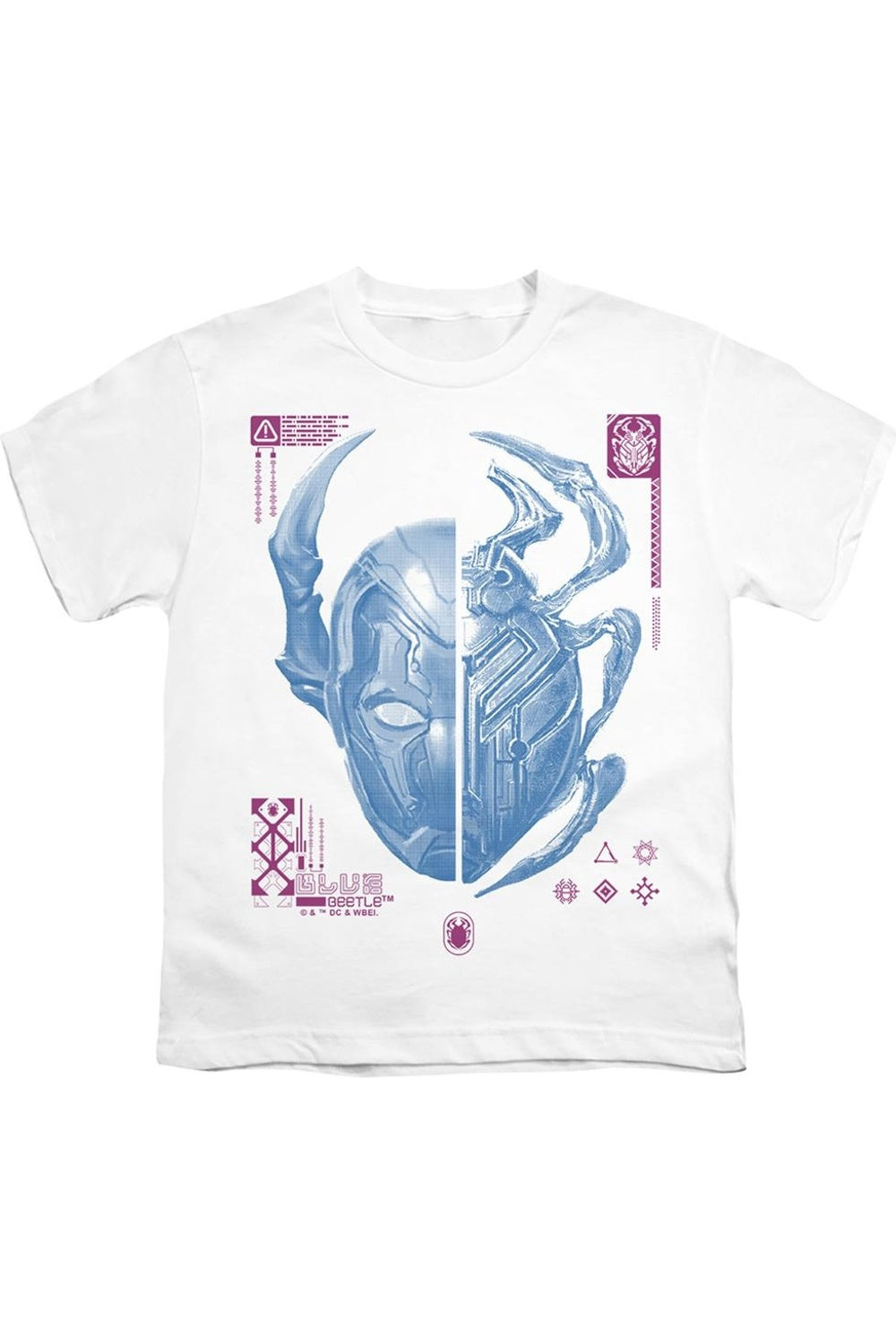 

Футболка с коротким рукавом для детей "Blue Beetle (2023) Split Beetle" Gildan