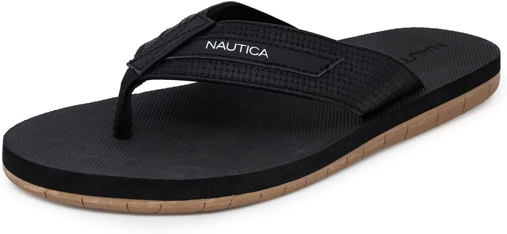Сланцы мужские, водонепроницаемые, Nautica, черные плетеные