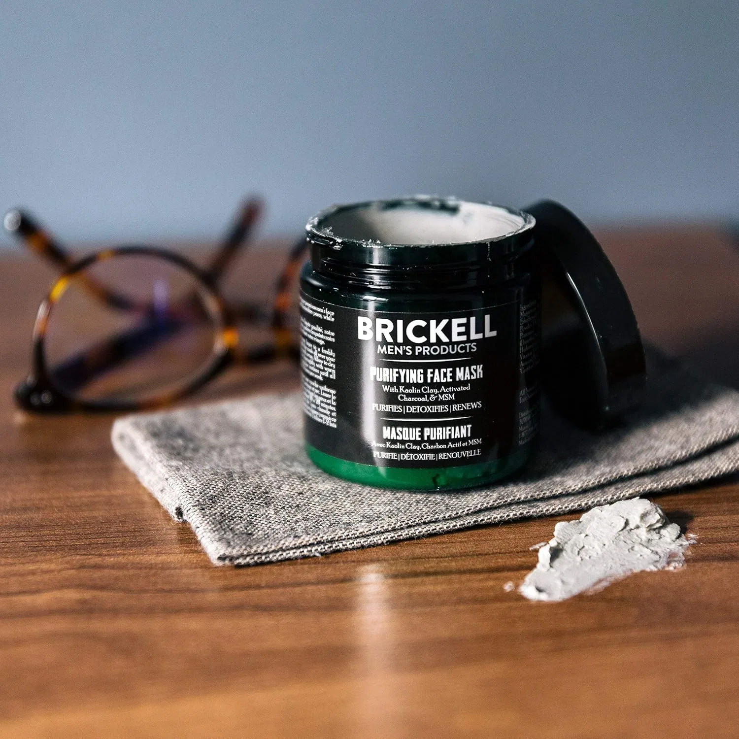Маска для лица Brickell Men's Products — Мужская очищающая с активированным углем и каолиновой глиной от — фото 3