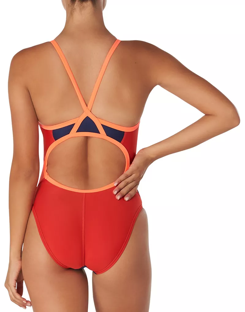 Женские кроссовки Speedo Eco Splice Flyback, темно-синий/красный — фото 3