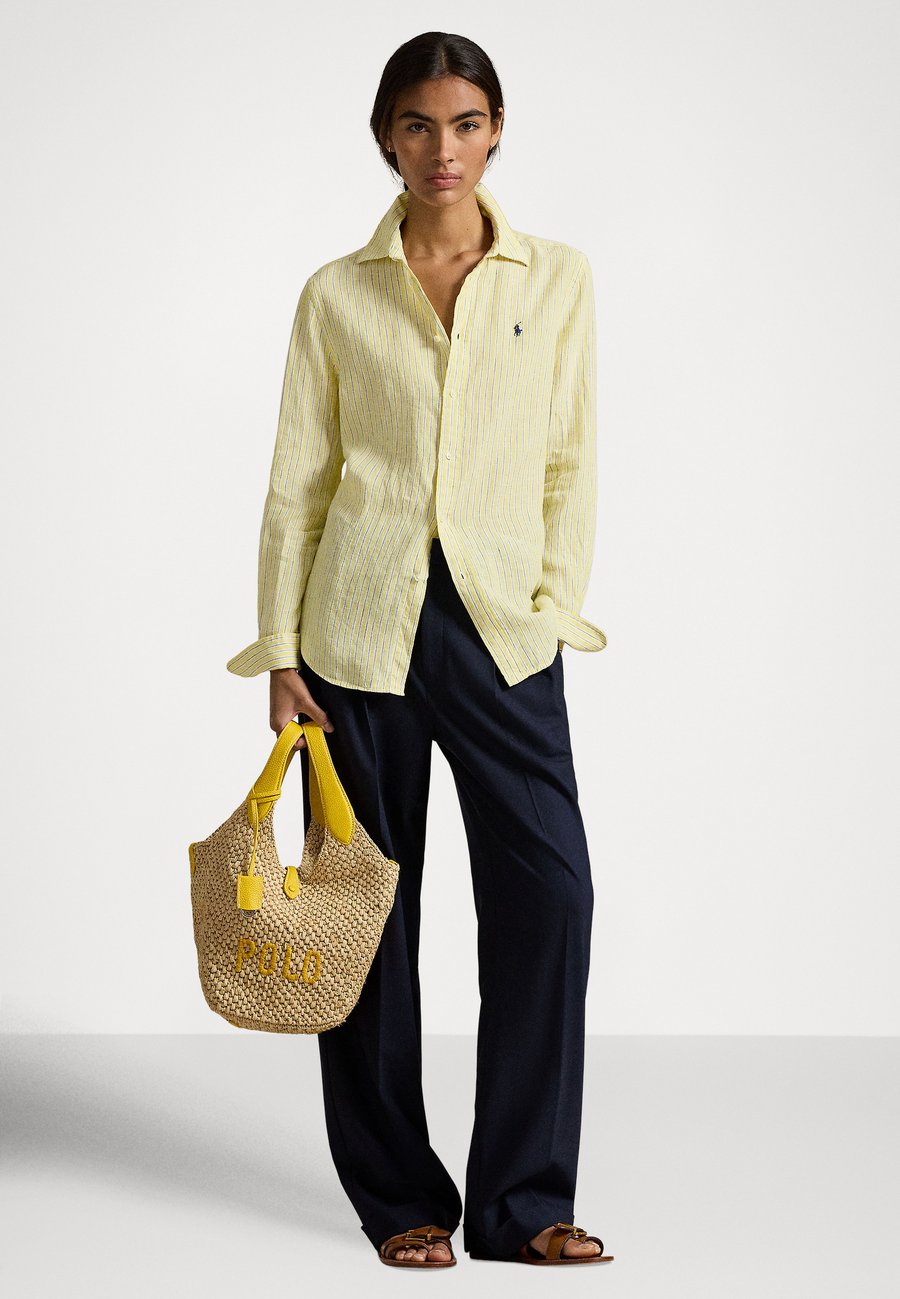 Блуза Polo Ralph Lauren CLASSIC FIT STRIPED LINEN SHIRT, Yellow/Blue/White/Yellow — фото 2