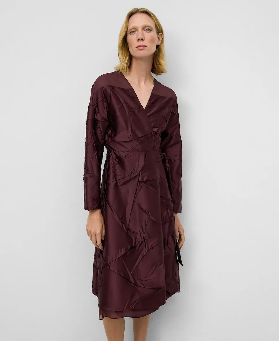 

Платье-комбинация с жатым эффектом Adolfo Dominguez, бордовый