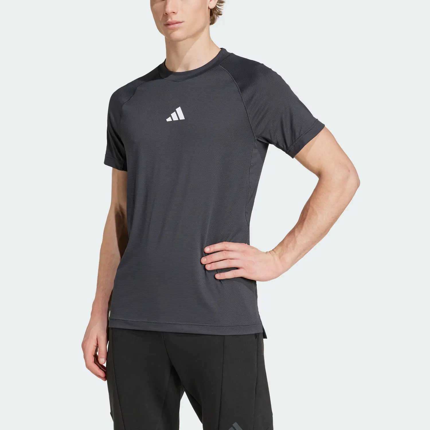 Adidas Футболка Gym+Climacool мужская carbon black — фото 3