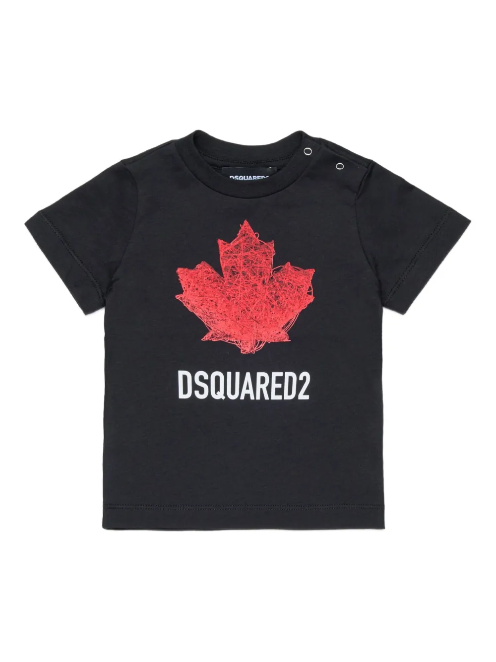 

Футболка с логотипом Maple Leaf Dsquared2 Kids, черный