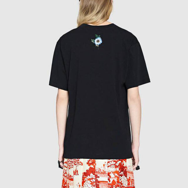 Футболка oversize t-shirt with logo 'black' Gucci, черный — фото 4