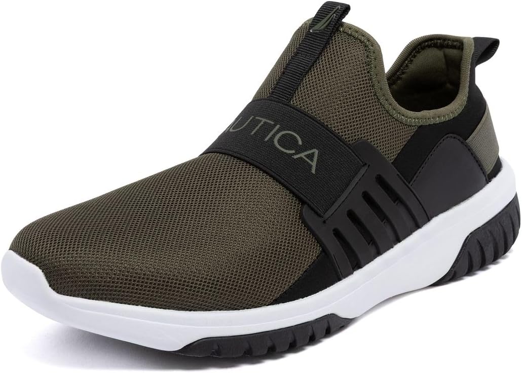 

Мужские слипоны Nautica - повседневная модная обувь для прогулок, средняя и широкая полнота, черный