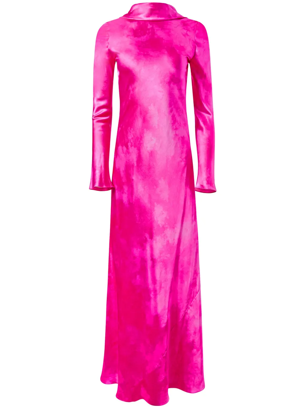 

Шелковое платье с воротником-хомутом Alejandra Alonso Rojas, розовый