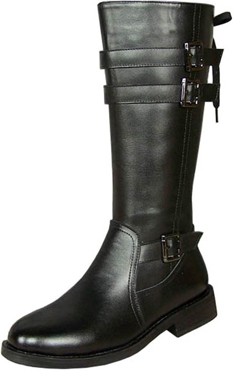 

Мужские кожаные высокие сапоги hongrenamz до колена с широким голенищем, конные, для улицы, в британском стиле, модные западные ковбойские сапоги для верховой езды (цвет: черный, размер: UK8)