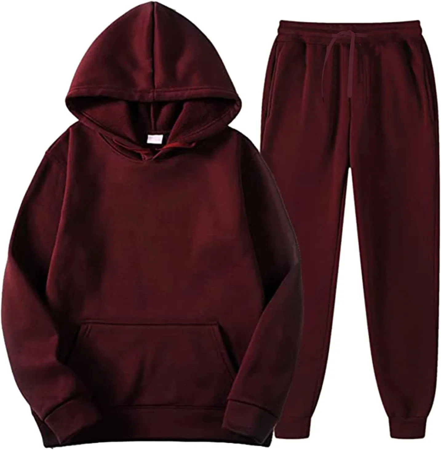 Спортивный костюм из двух предметов, худи и спортивные штаны, Generic, Wine