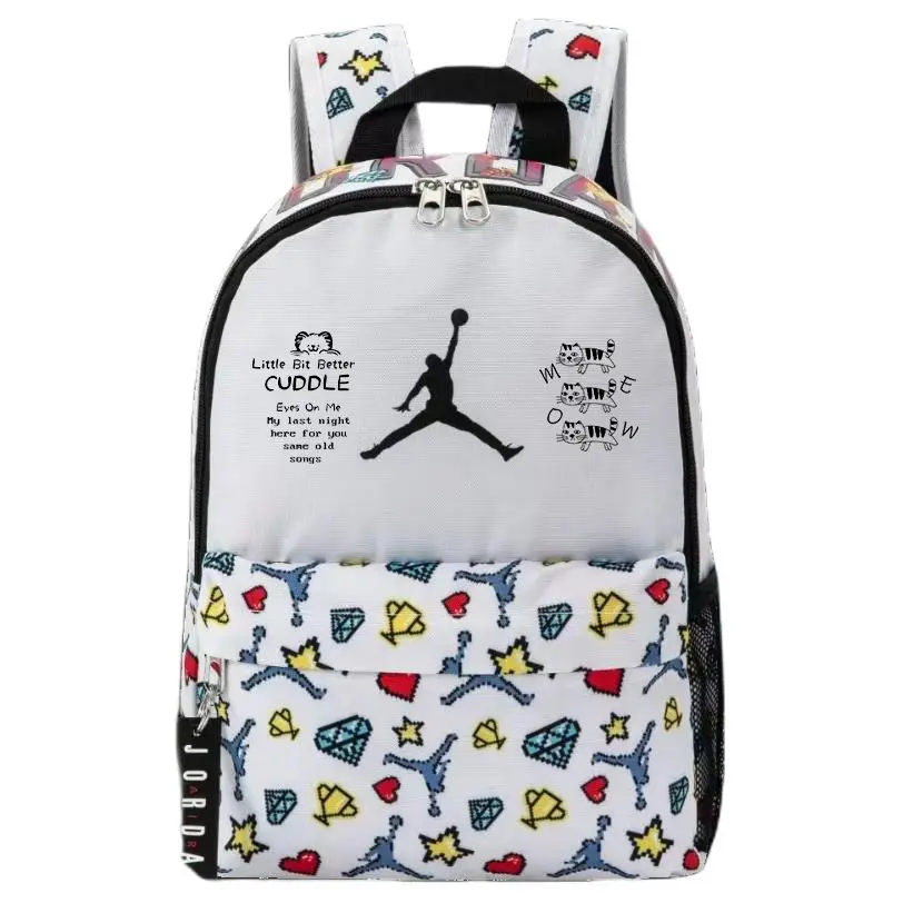 

Jordan Полиэстеровый повседневный рюкзак малого размера женский белый, 3 Pack Cat 1