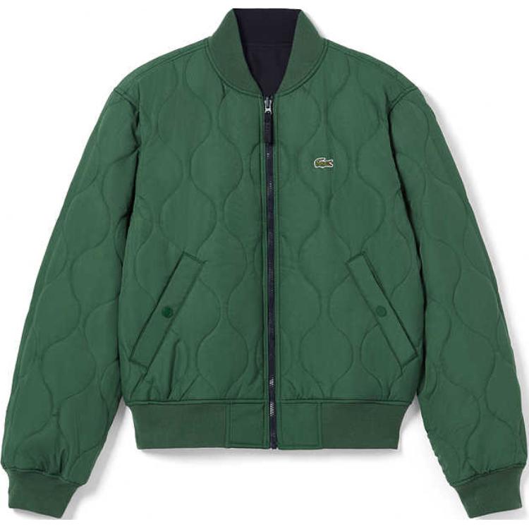 LACOSTE Пуховик мужской сине-зеленый, Navy Blue/Green — фото 3