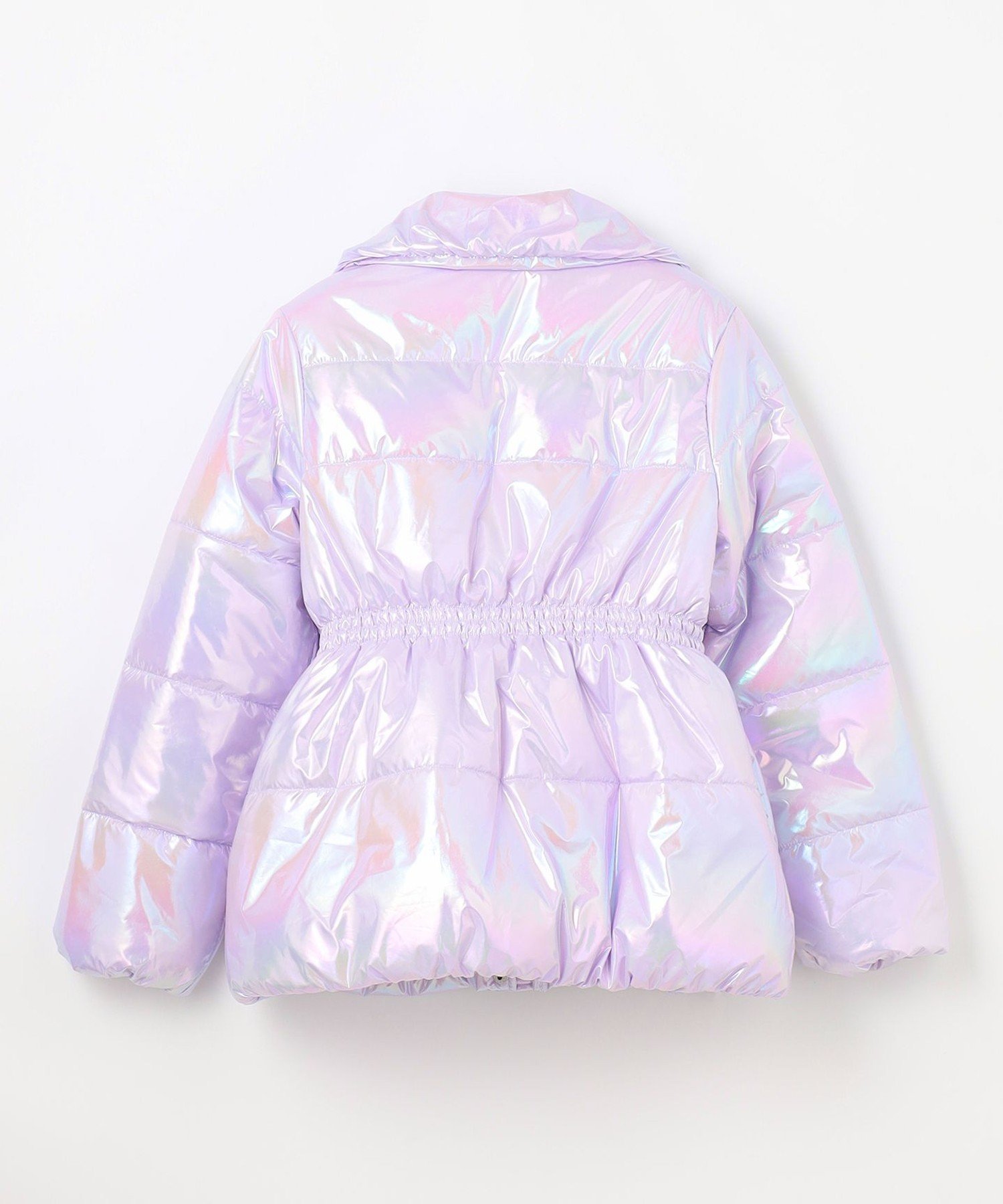 Пуховое пальто из флиса, напоминающего жемчуг ANY KIDS, Lavender Aurora [082] — фото 4