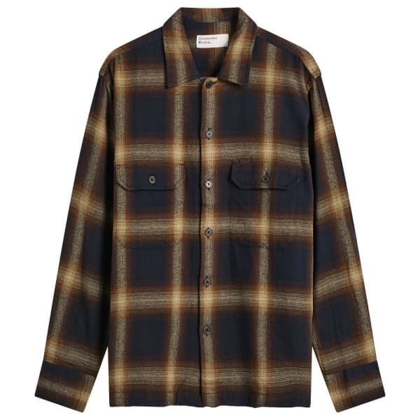 

Каньон чек утилитарные рубашки Universal Works, navy