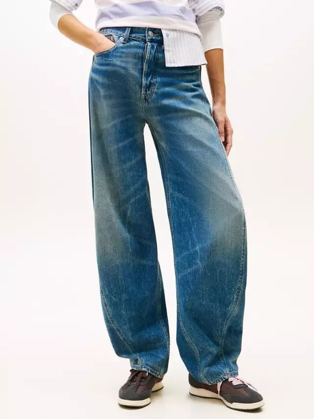 Джинсы Tommy Jeans Ella Barrel Tapered Fit, цвет синий (средний) Tommy Hilfiger