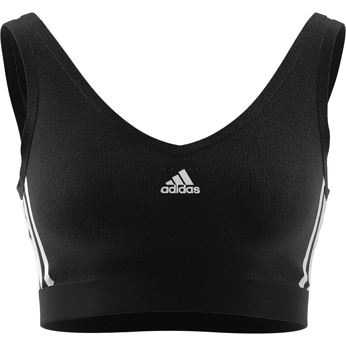 

Укороченный спортивный бюстгальтер с 3 полосками Adidas Women Essentials, черный