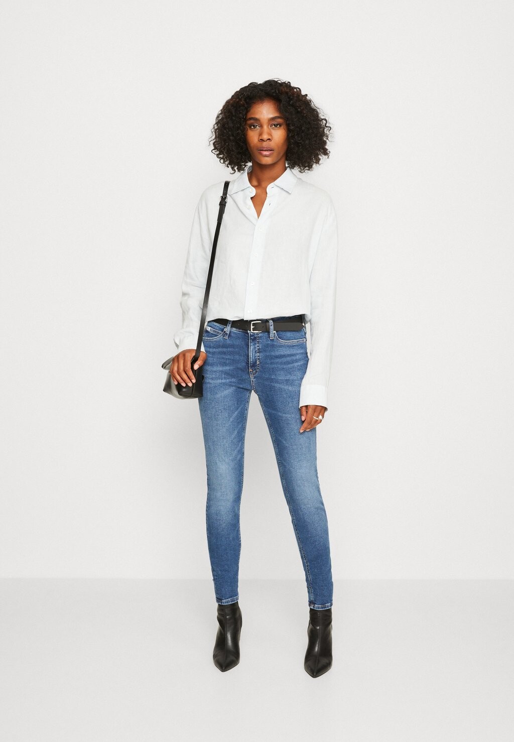 Джинсы Skinny Fit MID RISE Calvin Klein Jeans, темный деним — фото 2