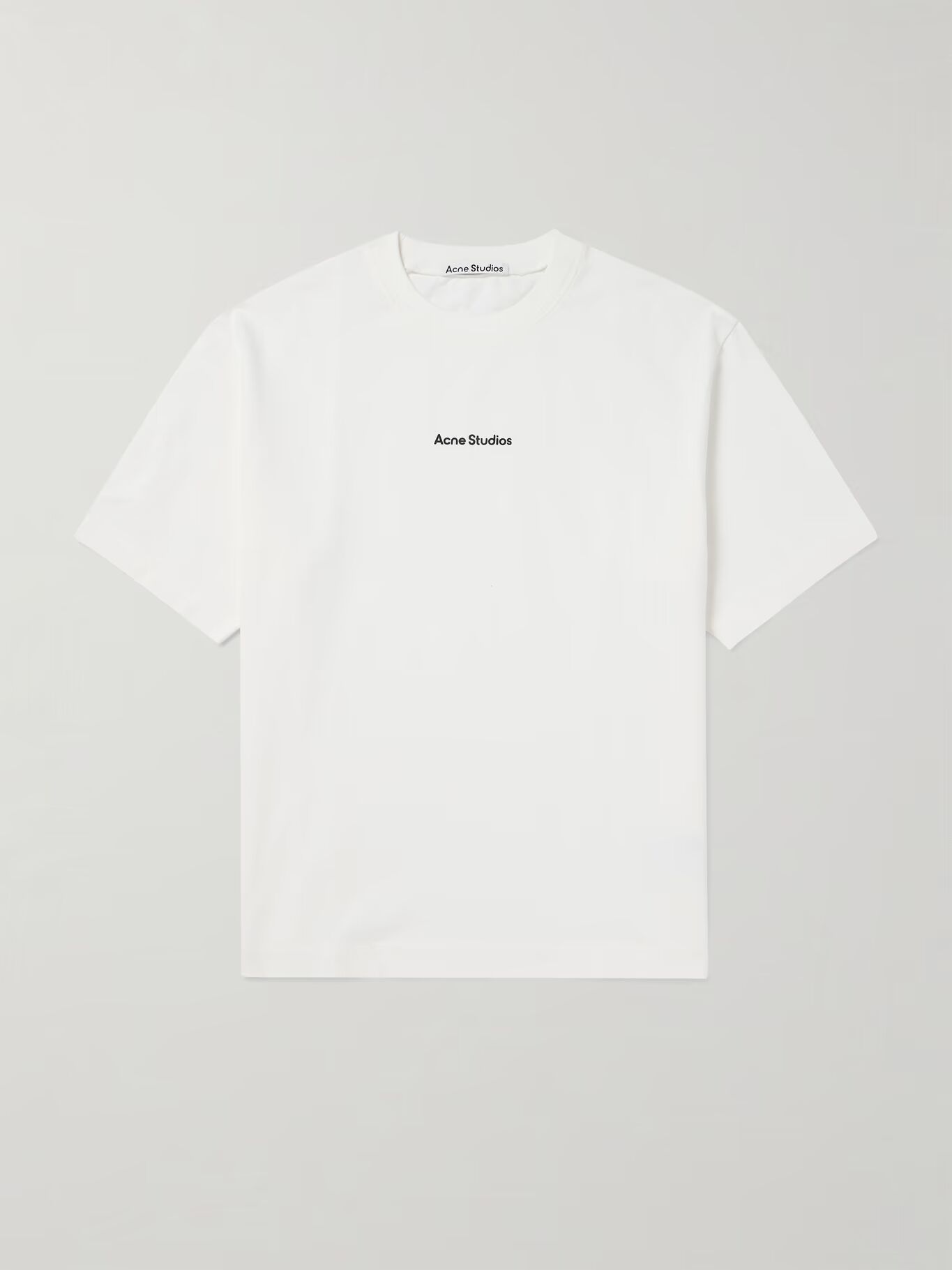 

Футболка Exford Logo-Flocked из хлопкового джерси ACNE STUDIOS, белый