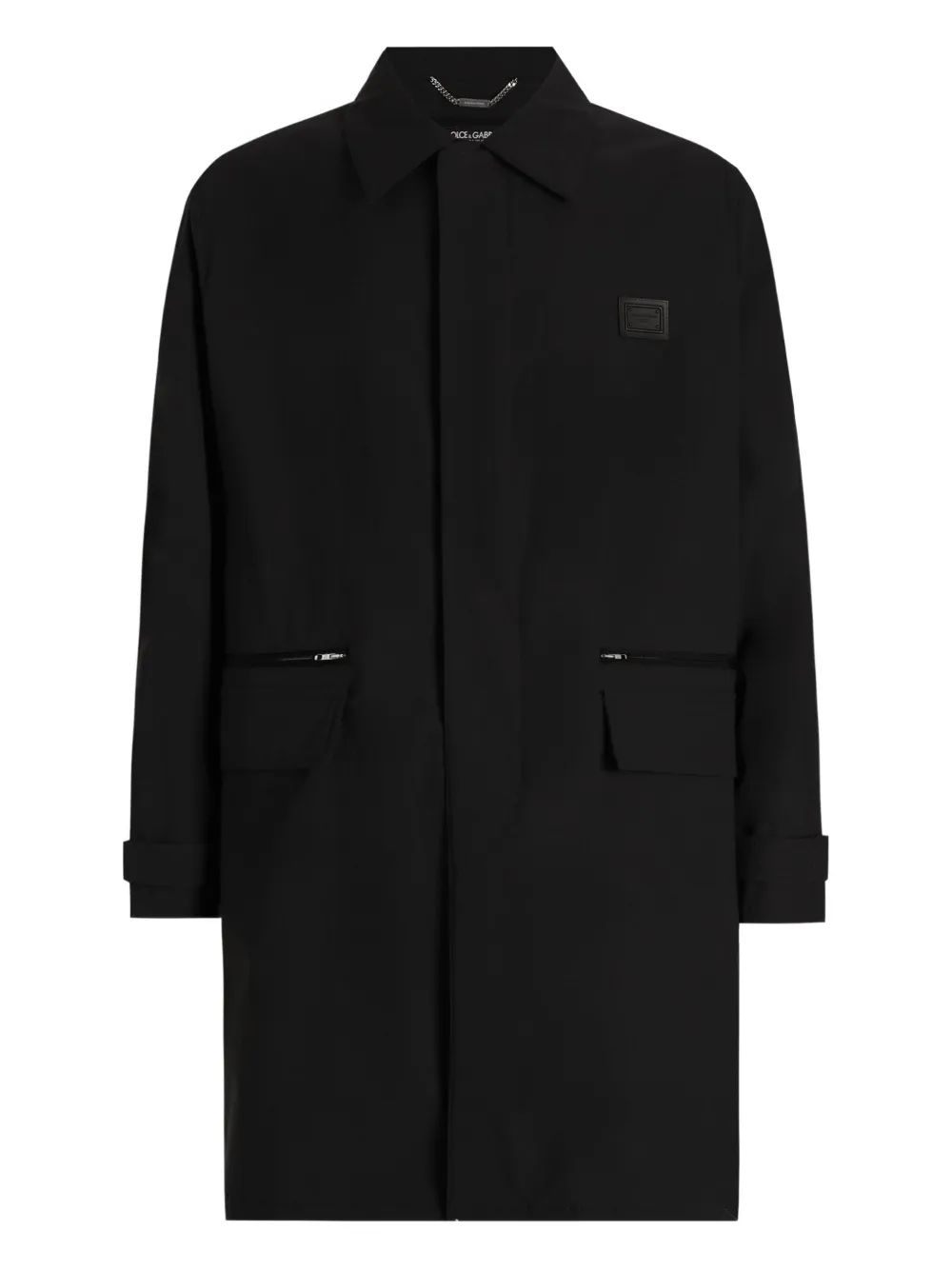 

Однобортный тренч DOLCE & GABBANA, черный